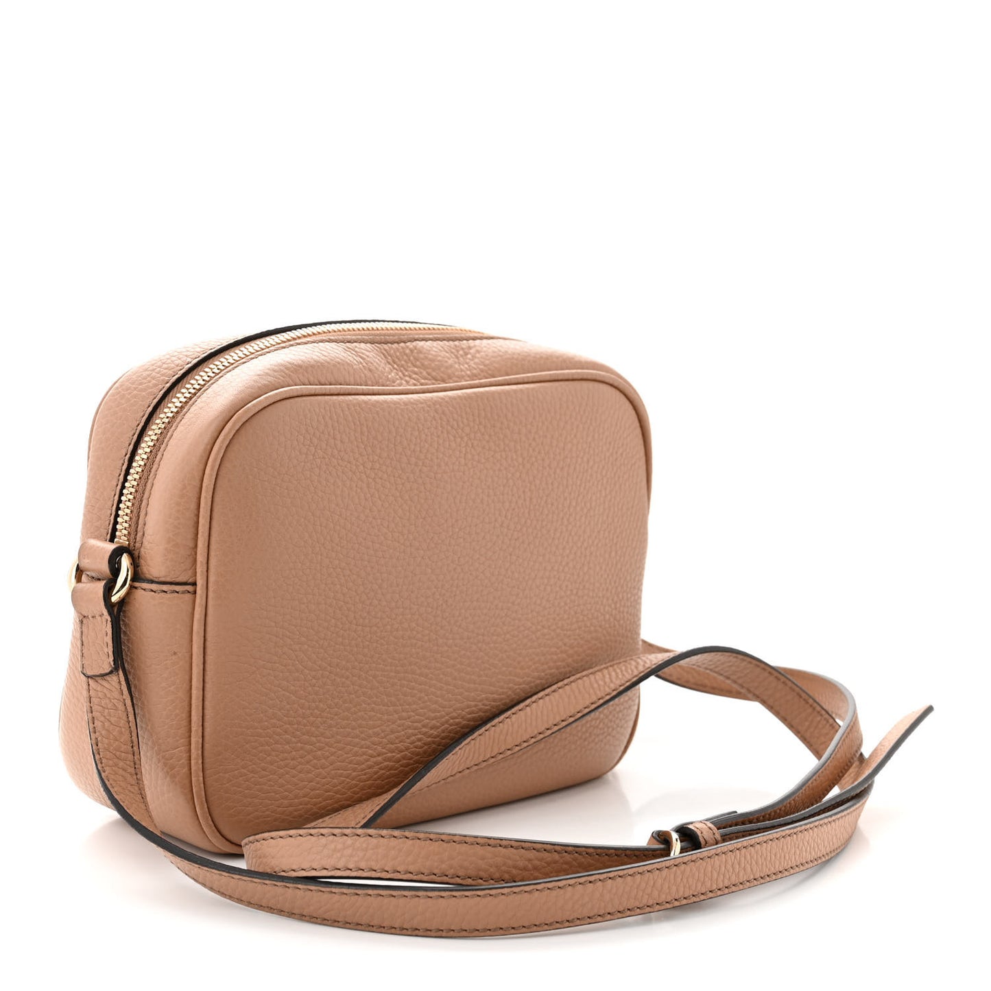 Pebbled Calfskin Small Soho Disco Bag Camelia