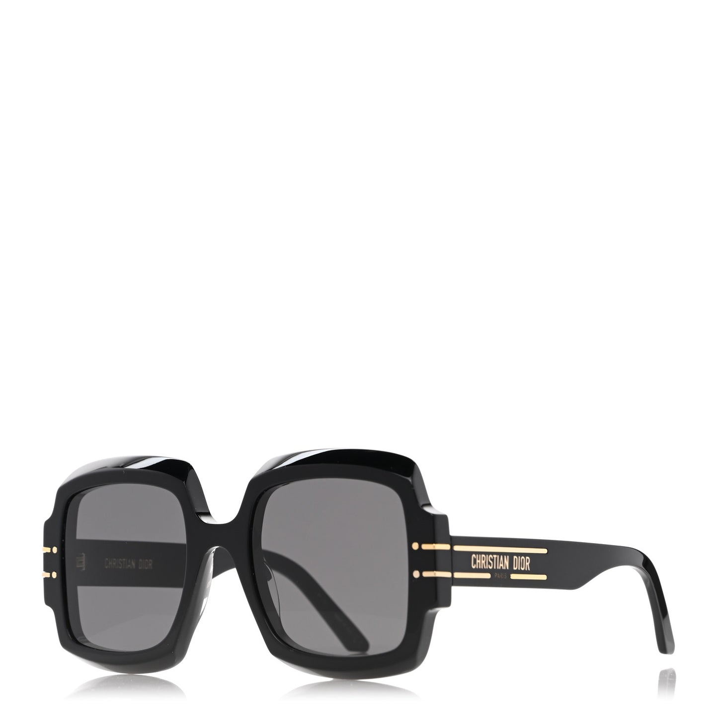 Acetate Diorsignature S1U Square Sunglasses Black