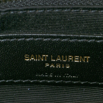 Saint Laurent Denim Quilted Toy Loulou Puffer Monogram Chain Satchel Rodeo Blue 5 of 9