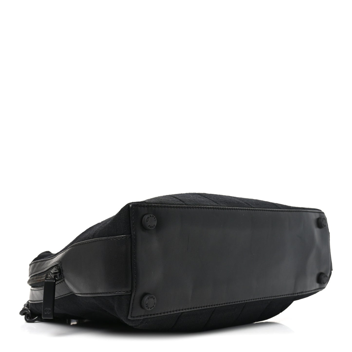 Jersey Quilted Chocolate Bar Shoulder Bag Black
