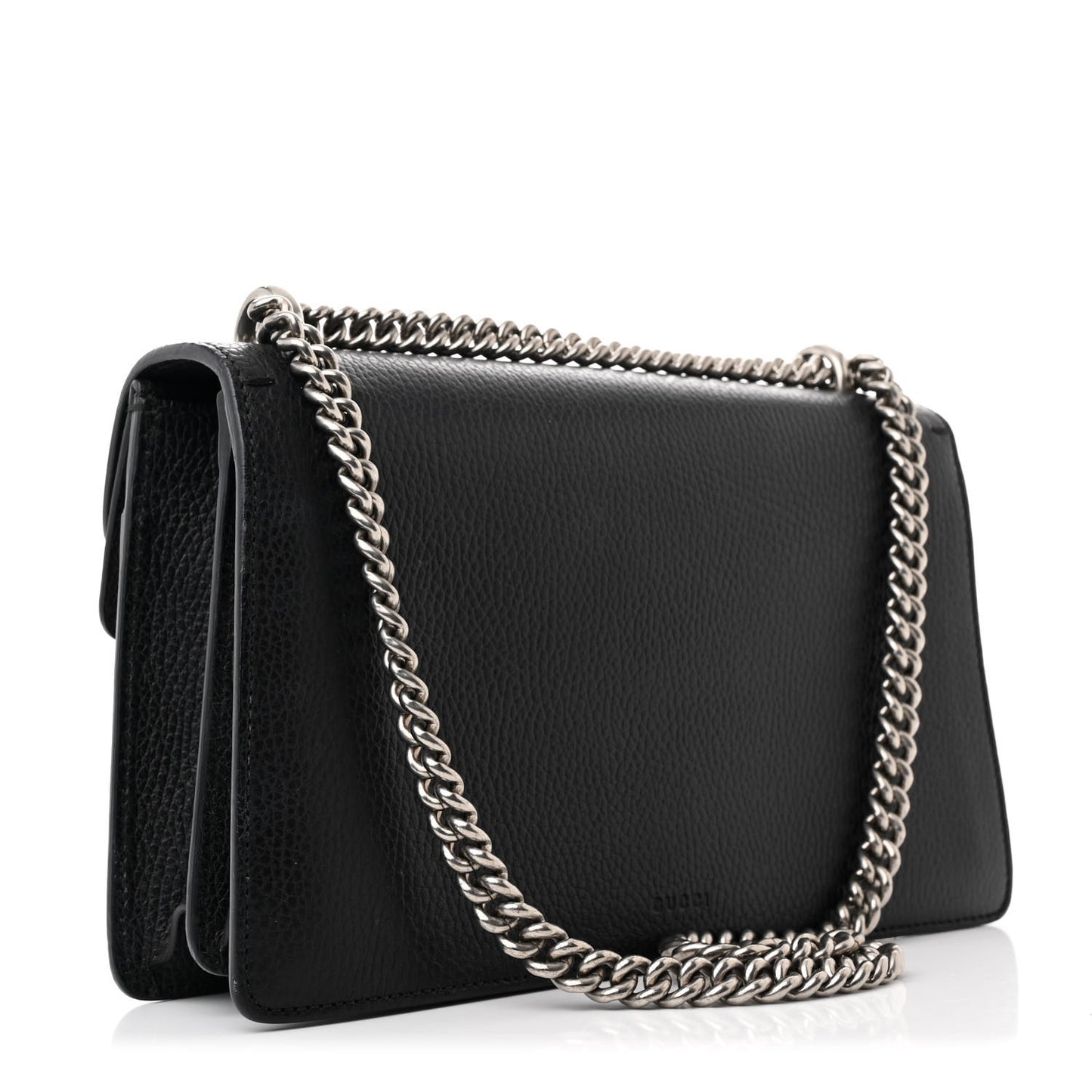 Pebbled Calfskin Small Dionysus Shoulder Bag Black