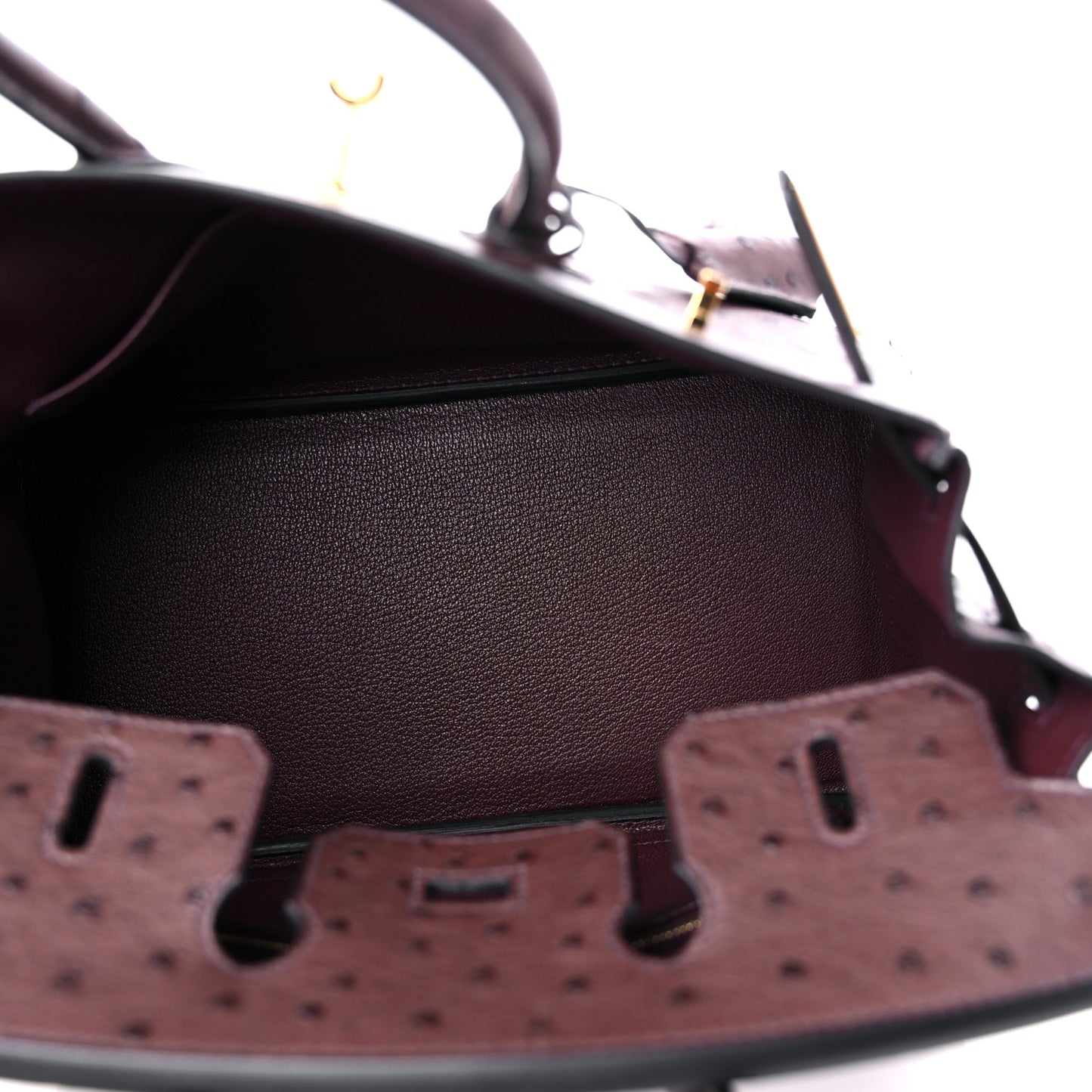 Ostrich Birkin 25 Rouge Sellier
