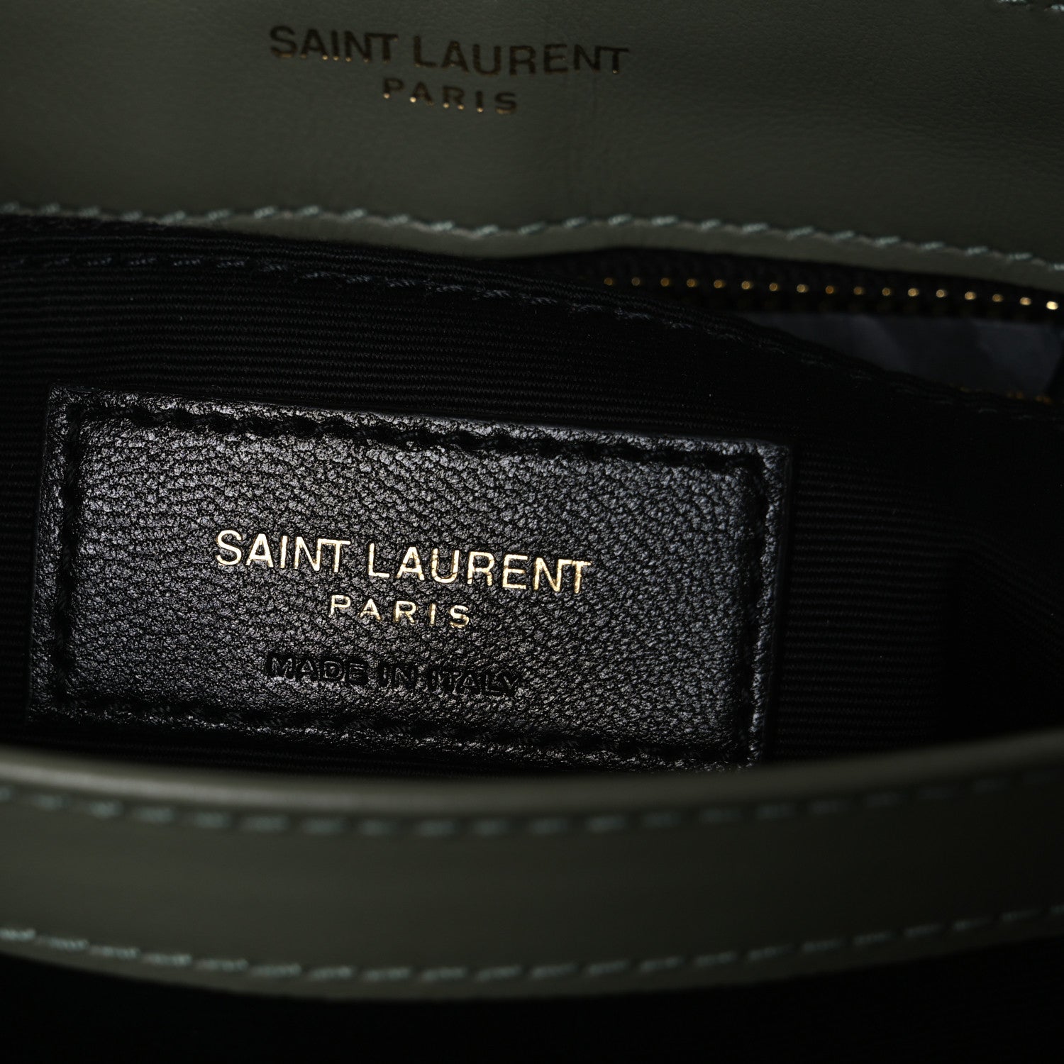 Saint Laurent Calfskin Y Quilted Monogram Toy Loulou Crossbody Bag Light Sage 6 of 11