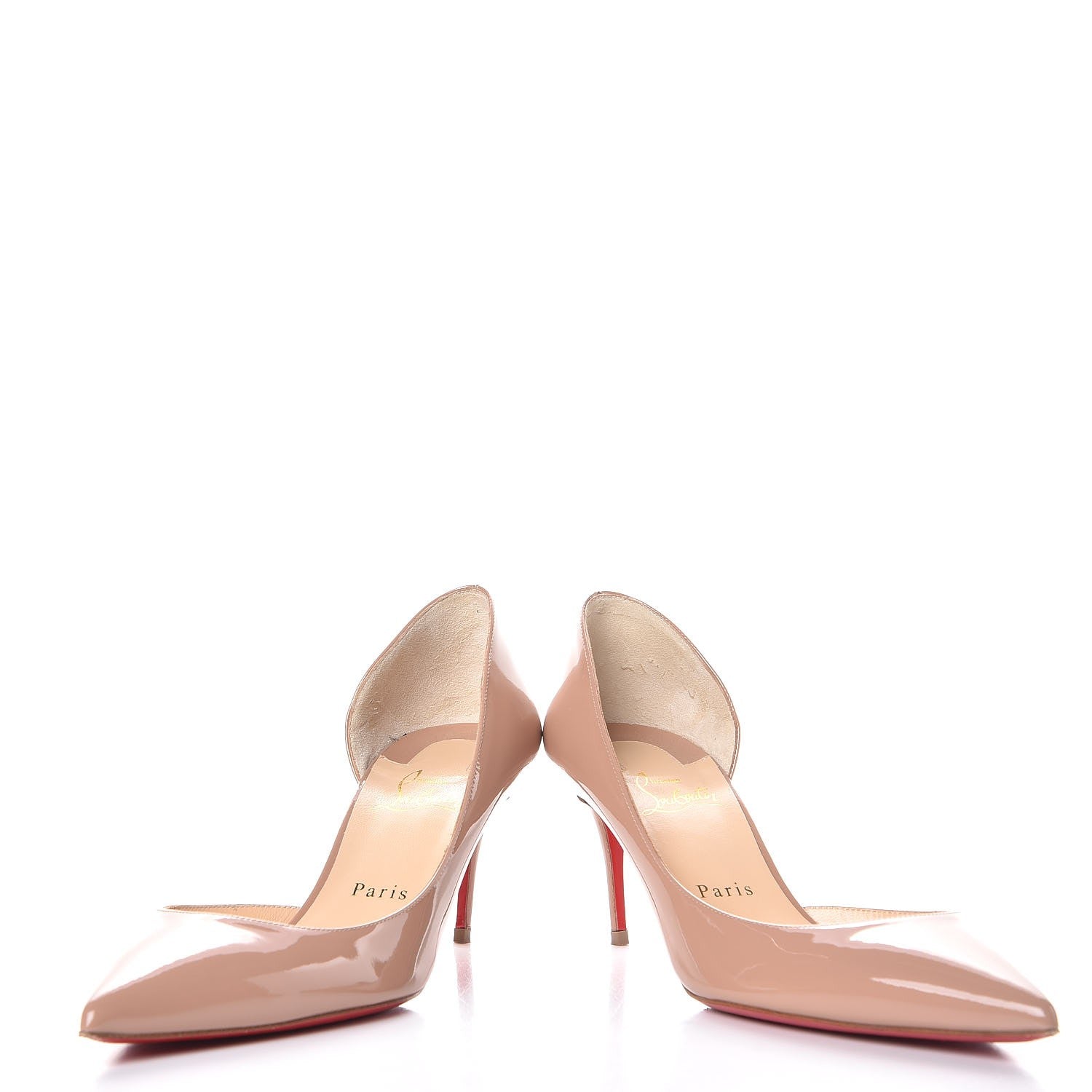 Christian Louboutin Patent Iriza 70 Pumps 38.5 Nude 7 of 22