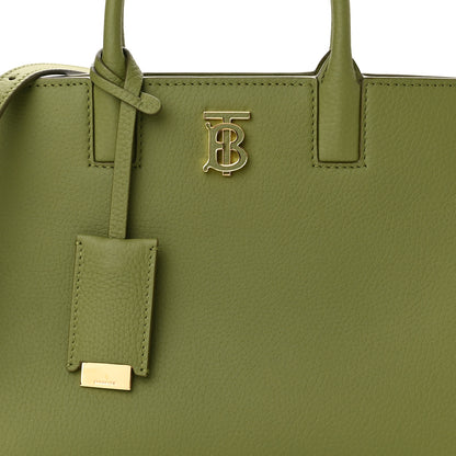 Burberry Grained Calfskin Mini Frances Tote Spruce Green 7 of 9