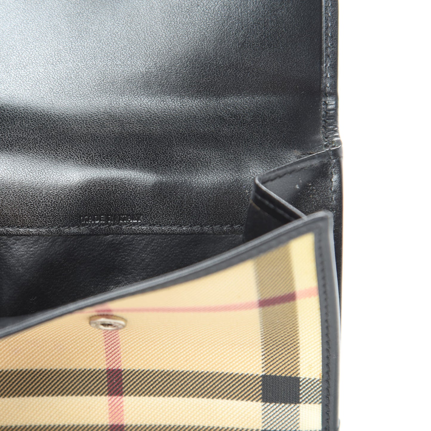 House Check Compact Wallet Black