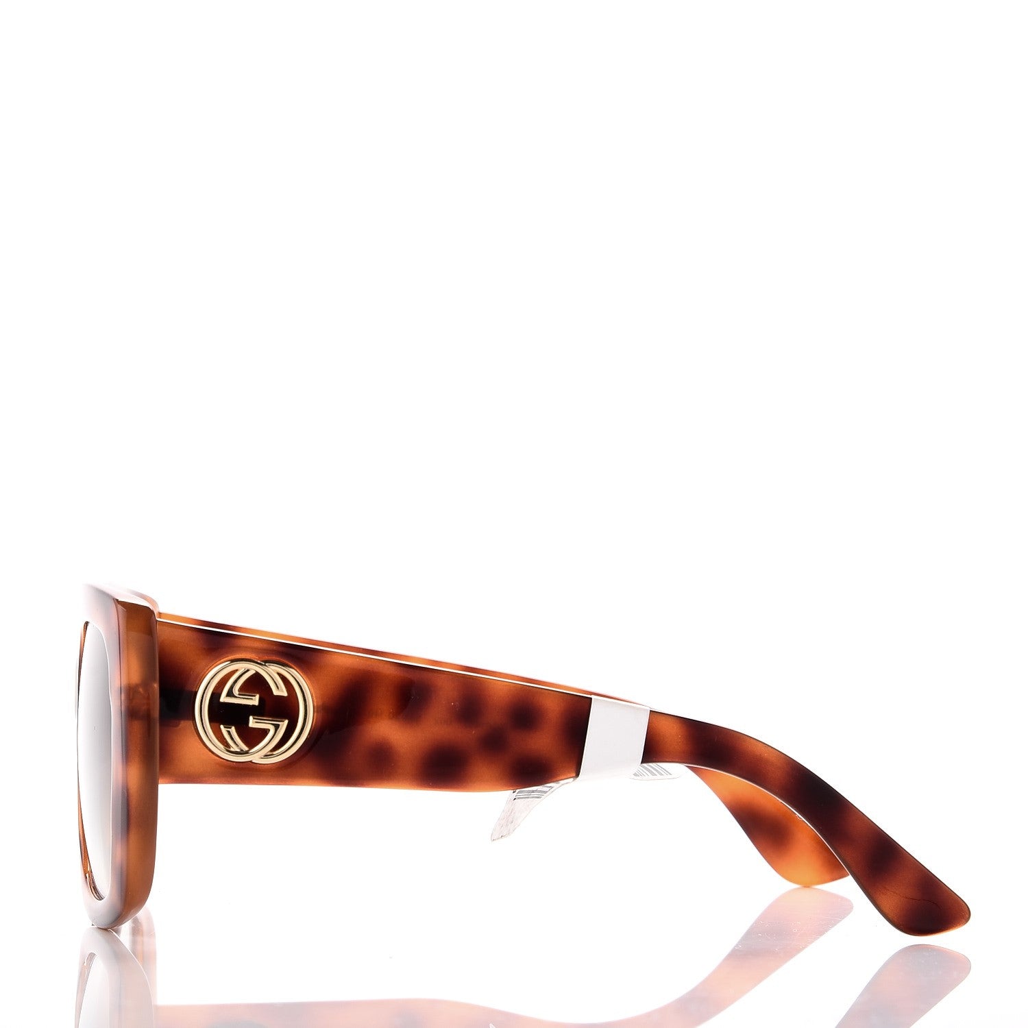 Gucci Acetate Square Frame Sunglasses GG0141S Tortoise 3 of 6