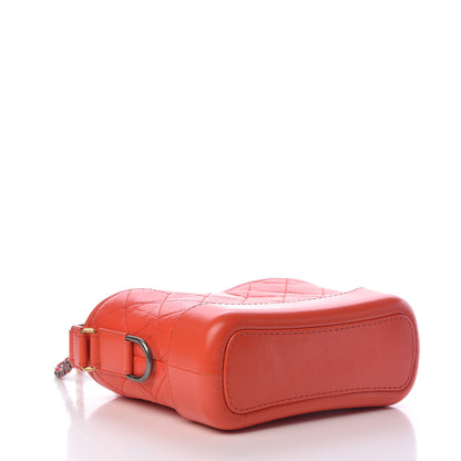 Chanel Aged Calfskin Quilted Small Gabrielle Hobo Red 4 of 12