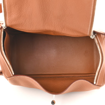 Hermes Taurillon Clemence Lindy 30 Gold 5 of 9