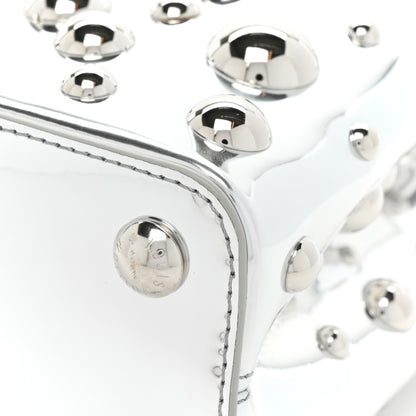 Louis Vuitton LV X YK Metallic Taurillon Brass Metal Dots Capucines BB Silver 11 of 15