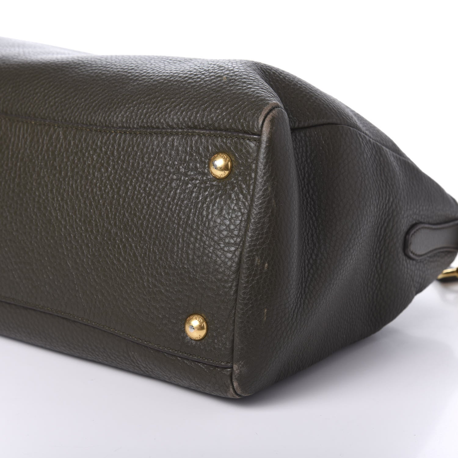 Prada Vitello Daino Top Handle Zip Tote Militare 7 of 10