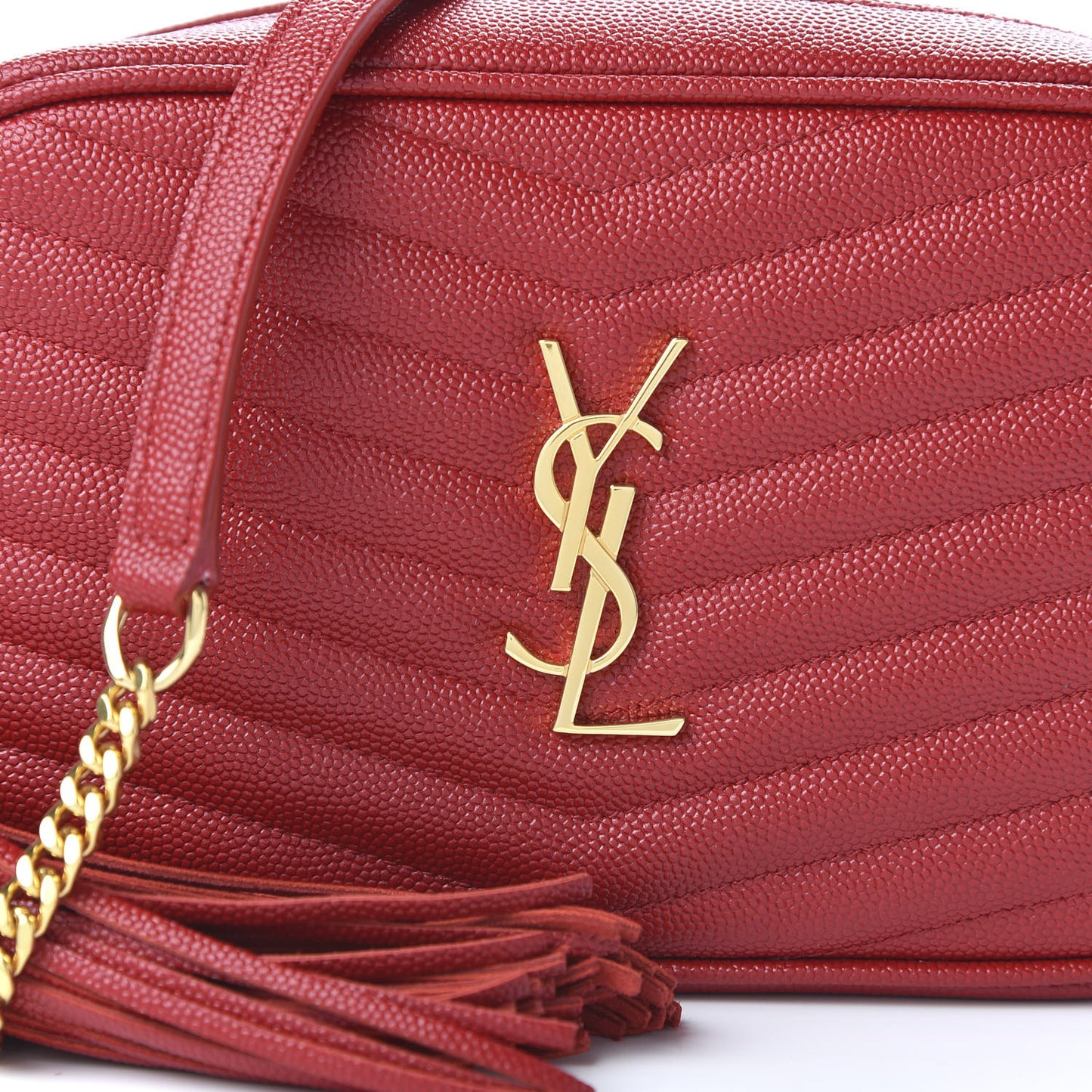 Grain De Poudre Matelasse Monogram Mini Lou Camera Bag Eros Red