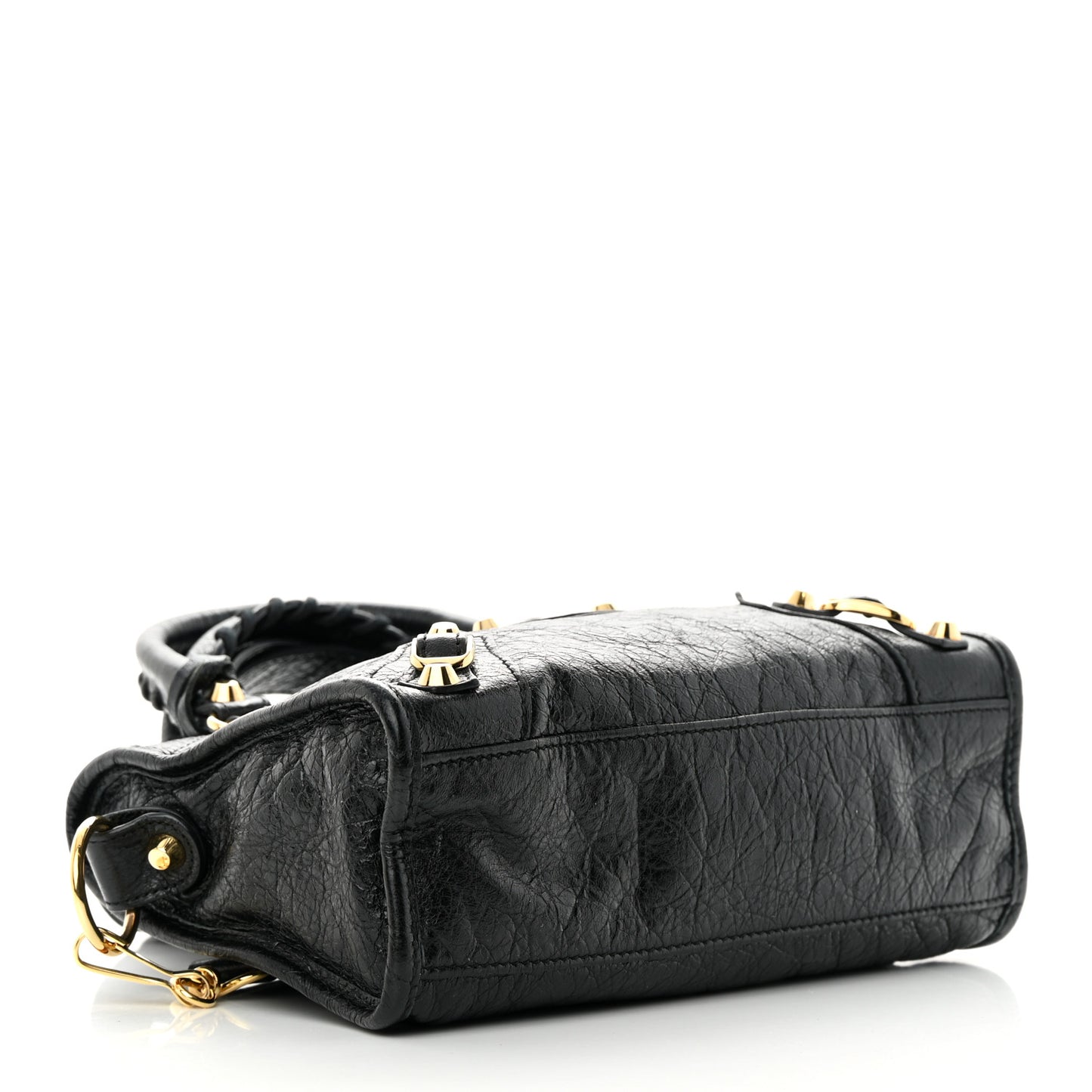 Agneau Classic Gold Hardware Mini City Black