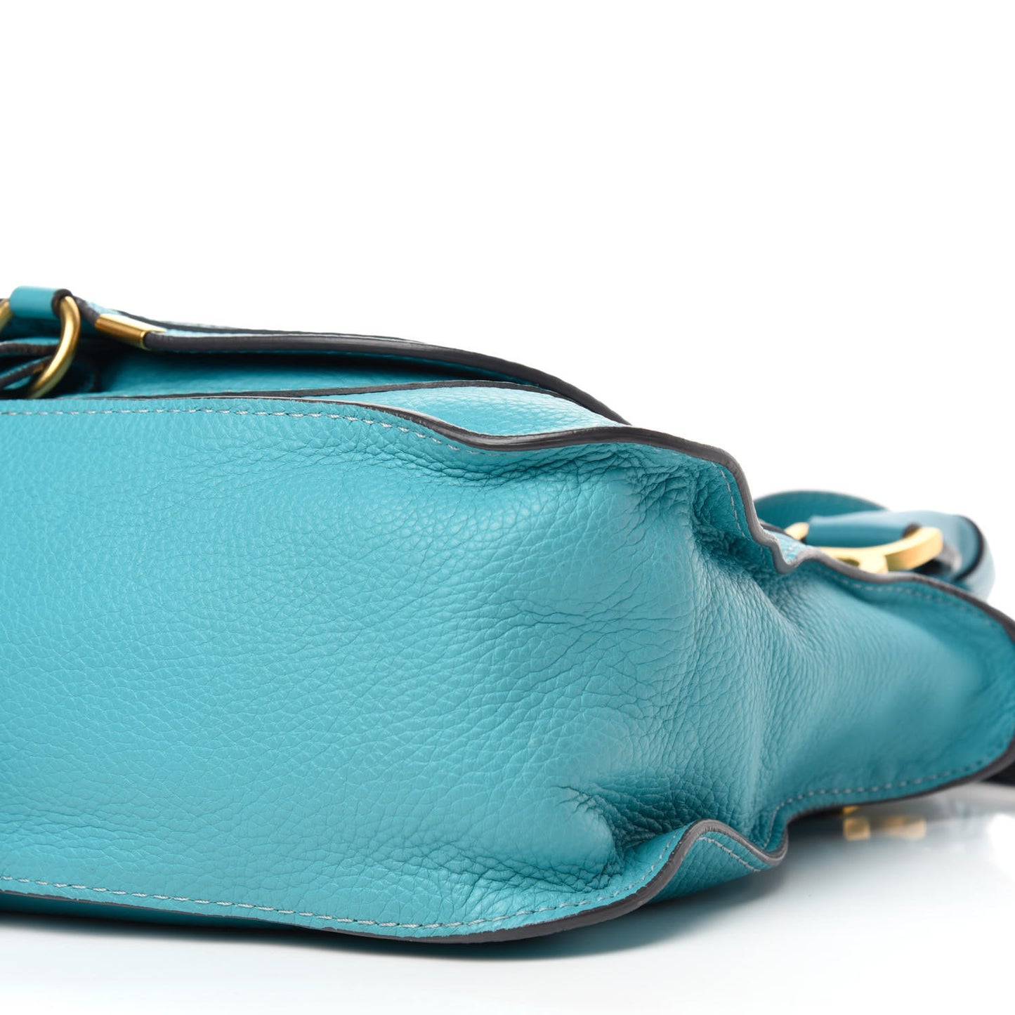 Calfskin Medium Marcie Satchel Washed Blue