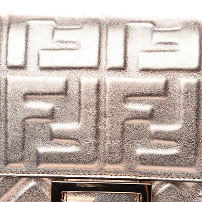 Fendi Vitello Laminato FF 1974 Embossed Baguette Rame 9 of 9
