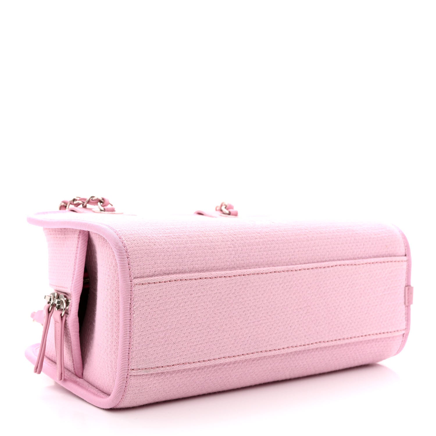 Chanel Canvas Deauville Small Bowling Bag Pink 4 of 10