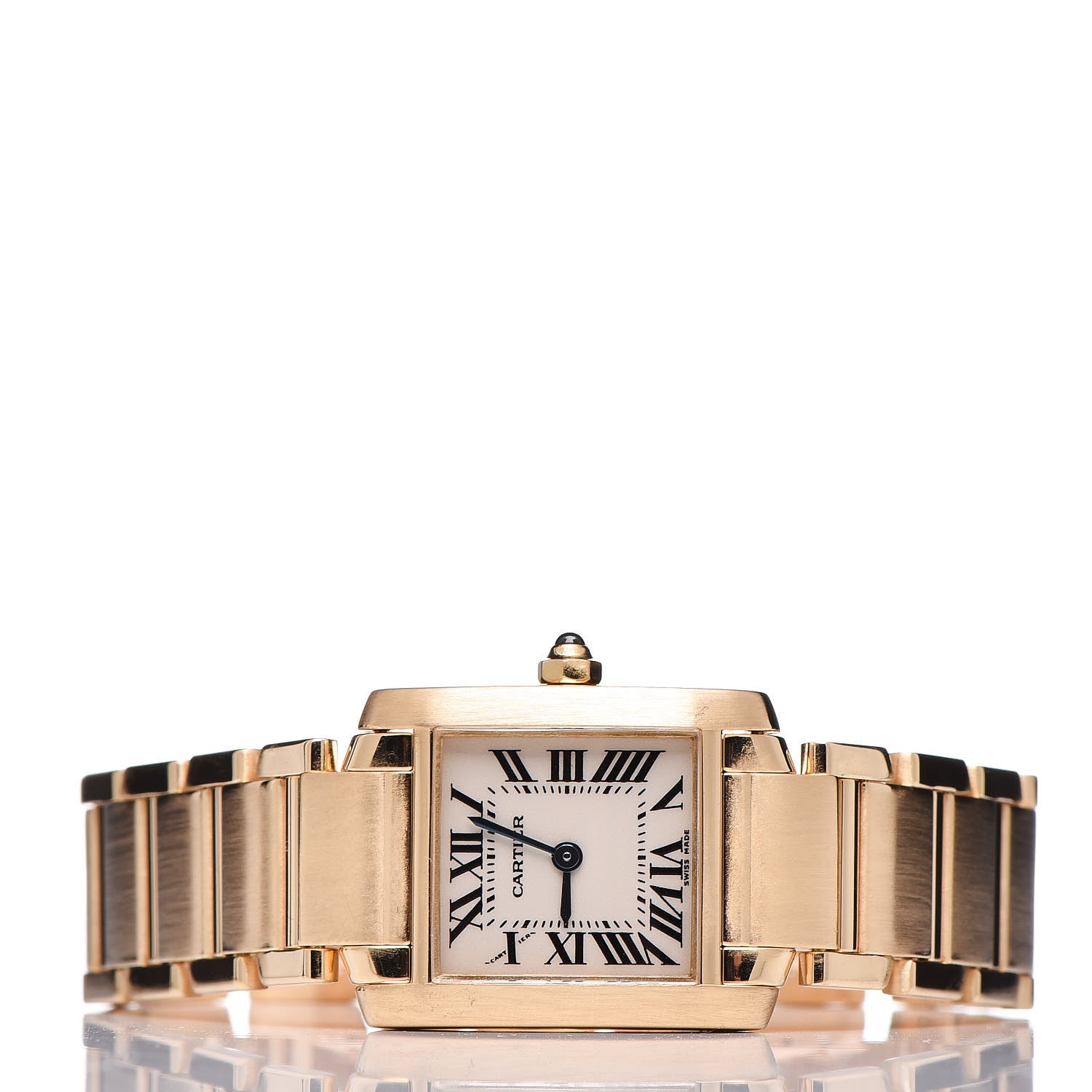 Cartier 18K Yellow Gold 20mm Tank Francaise Quartz Watch 3 of 8