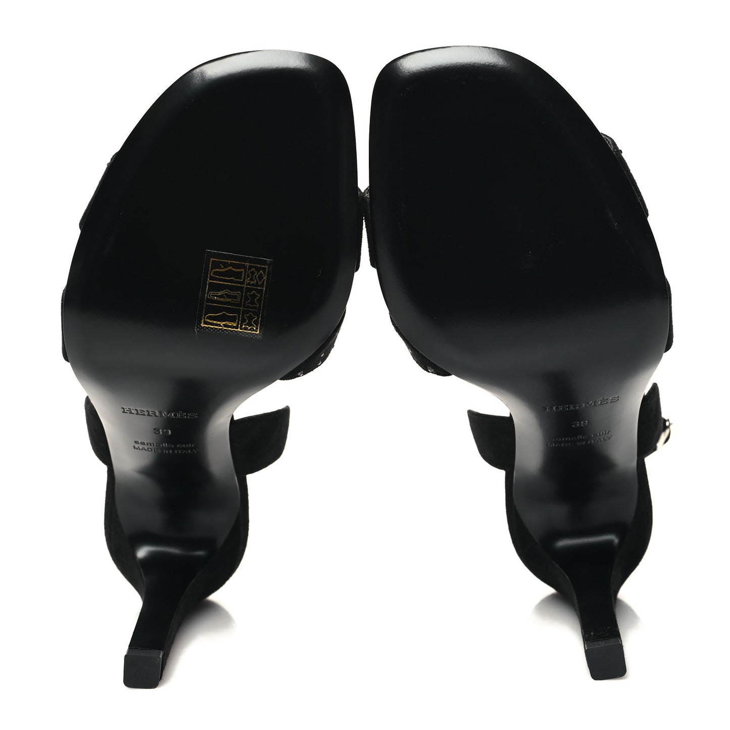 Suede Goatskin Crystal Ella 105 Sandal 39 Black