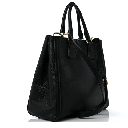 Prada Vitello Daino Shopping Tote Black 3 of 11
