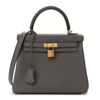 Hermes Togo Kelly Retourne 25 Etain 1 of 11
