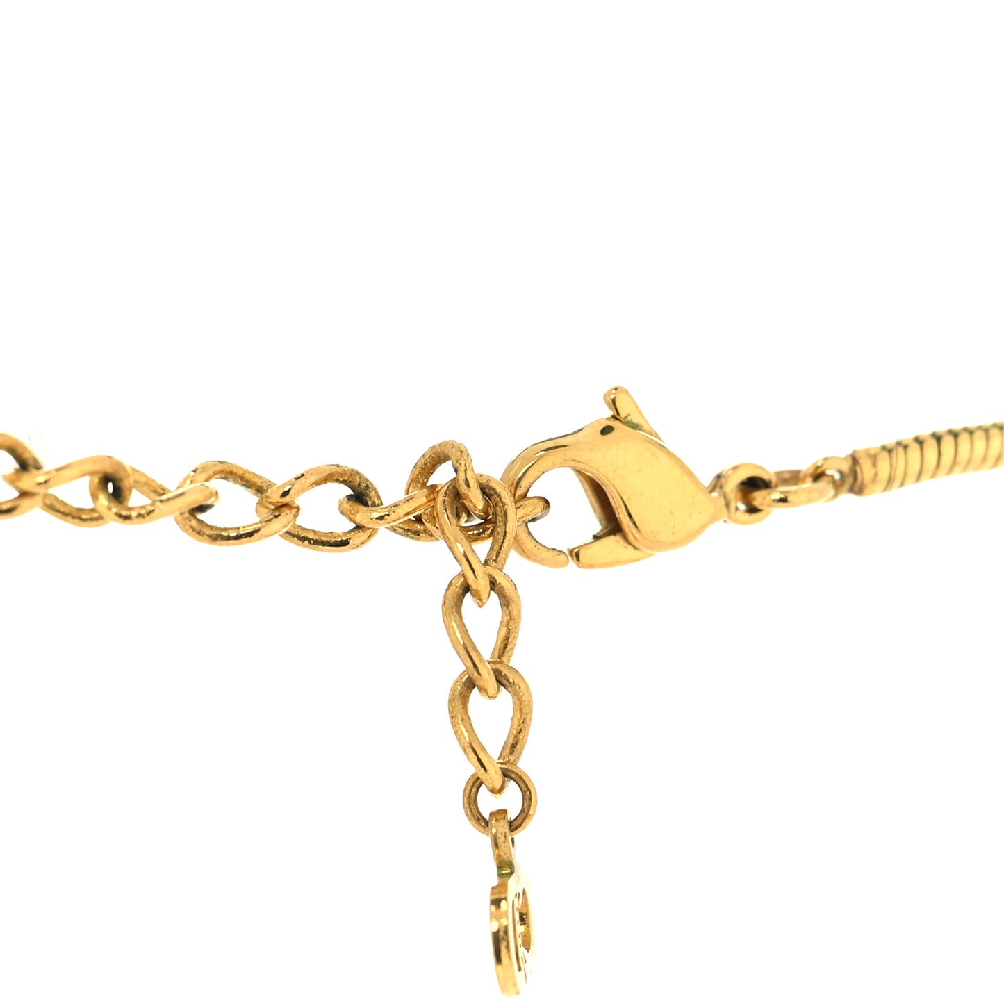Metal Logo Necklace Gold