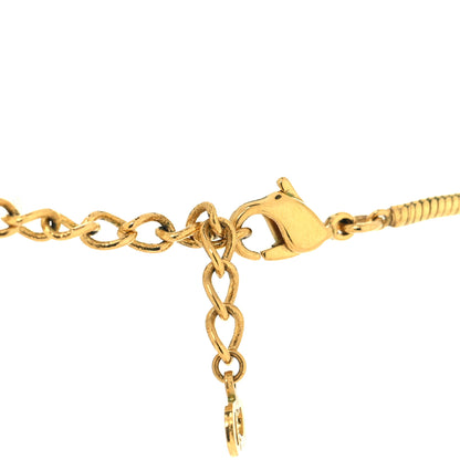 Christian Dior Metal Logo Necklace Gold 4 of 4