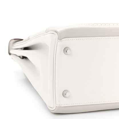 Hermes Swift Ghillies Kelly Retourne 32 White Gris Perle 9 of 10
