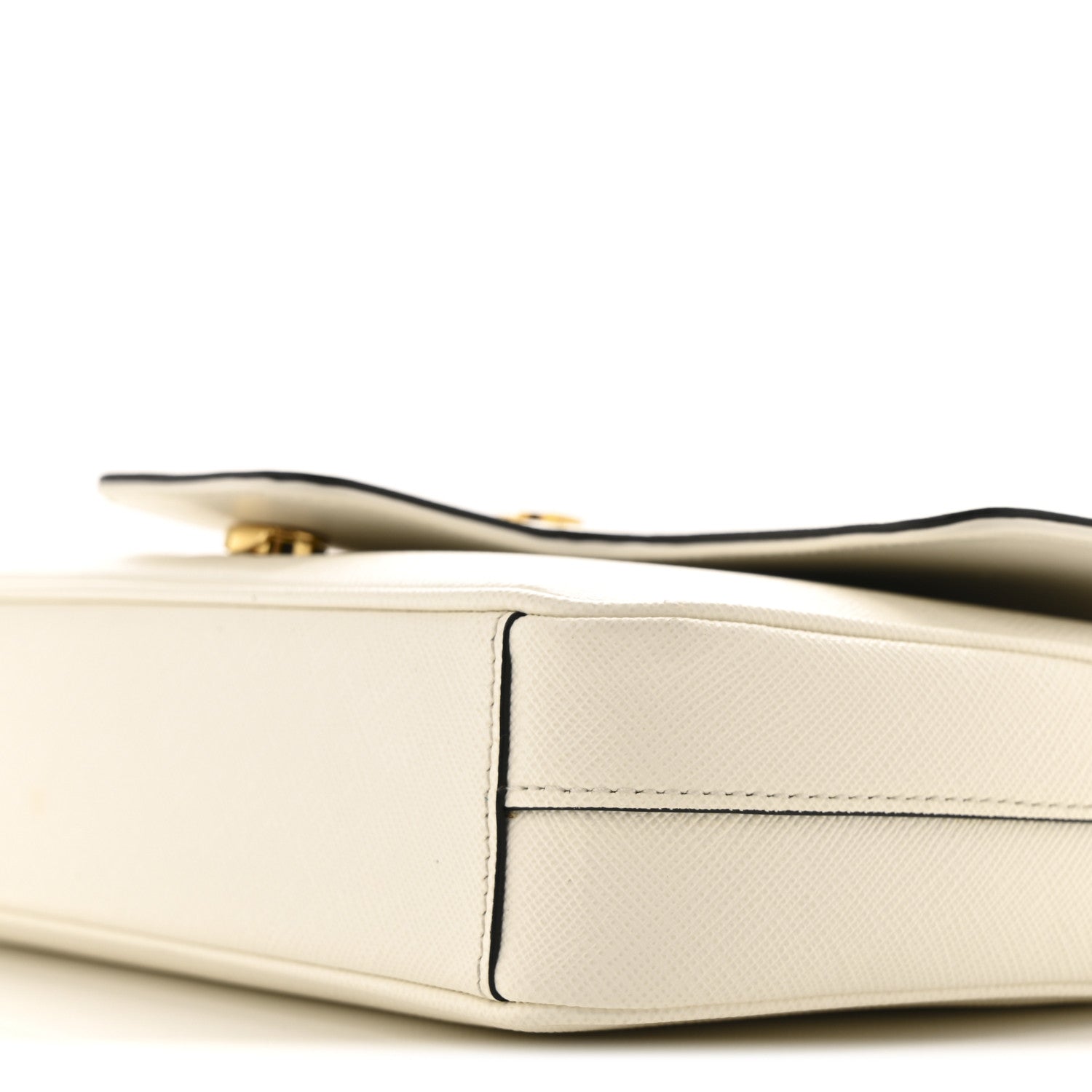 Prada Saffiano Flap Shoulder Bag Talco 10 of 16