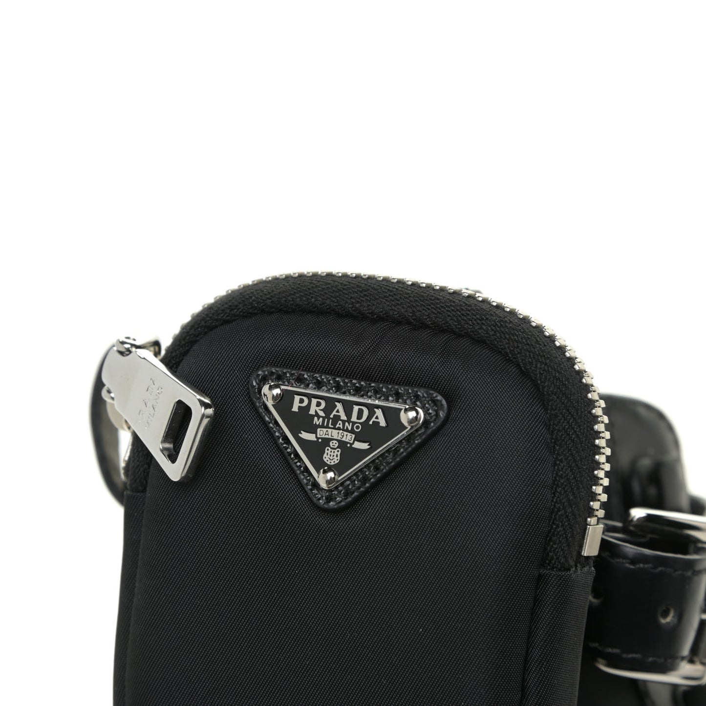 Spazzolato Rois Nylon Metal Triangle Logo Monolith Pouch Pocket 55mm Boots 39.5 Black