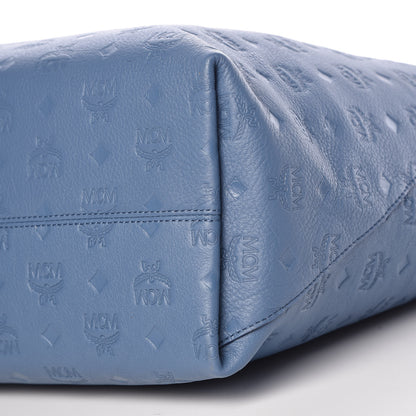 MCM Calfskin Ottomar Monogram Large Klara Hobo Luft Blue 7 of 11