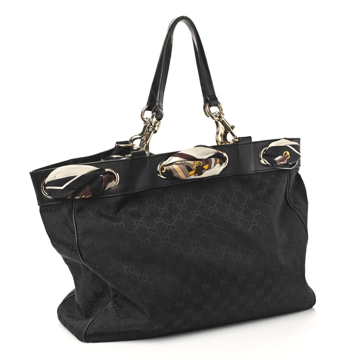 Monogram Large Positano Tote Black