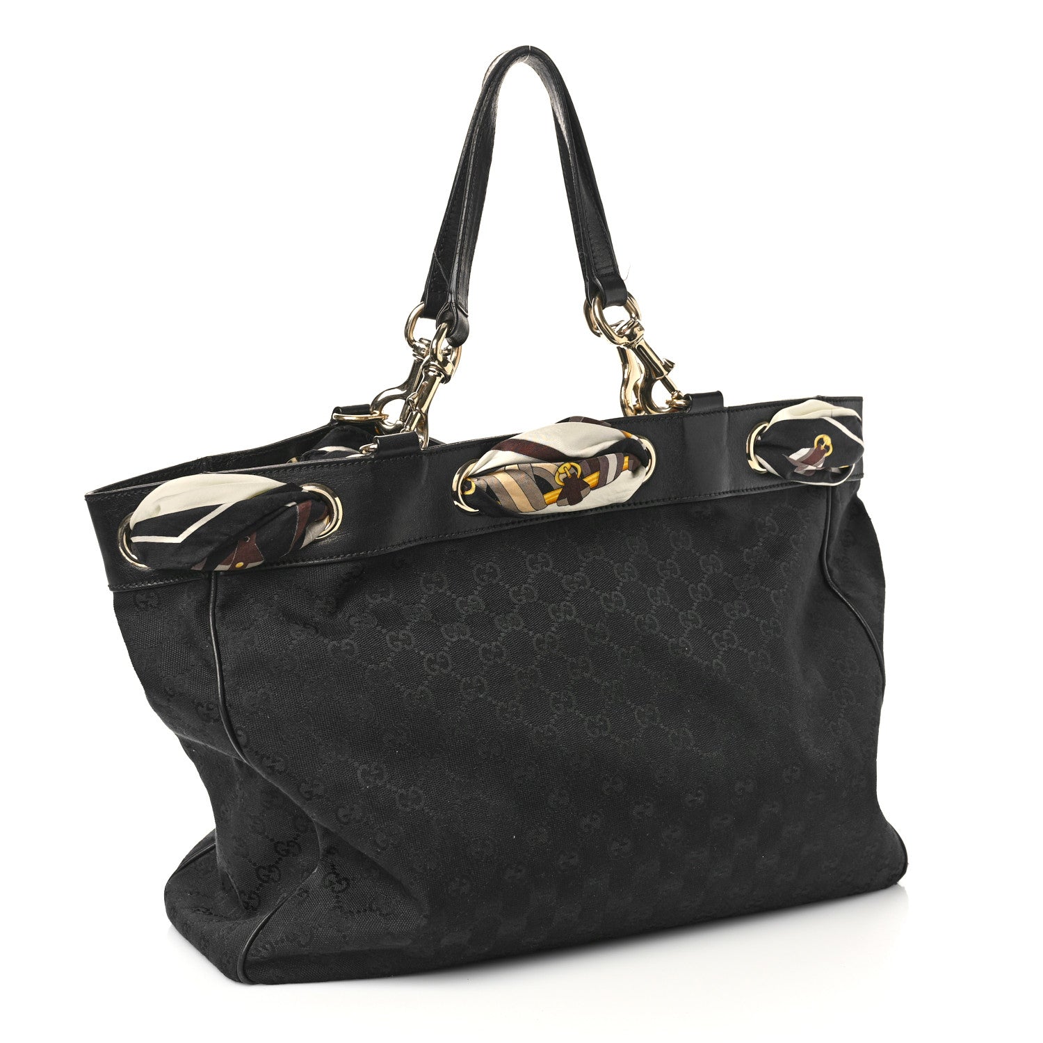Gucci Monogram Large Positano Tote Black 4 of 12