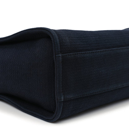 Chanel Mixed Fibers Small Deauville Tote Navy 10 of 13