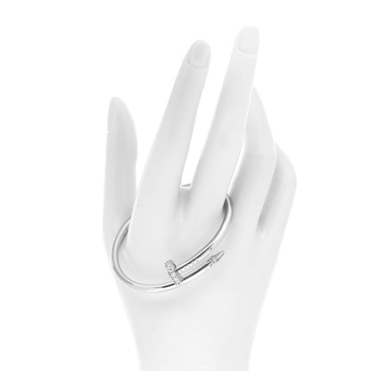 Cartier 18K White Gold Diamond Juste Un Clou Bracelet 15 2 of 5