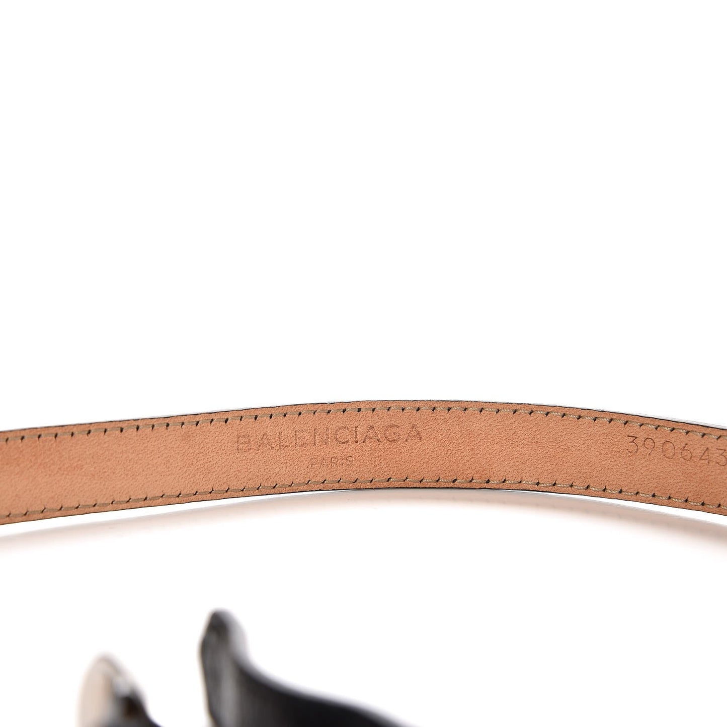 Chevre Hamilton Silver Metallic Edge Hardware Triple Tour M Bracelet Black