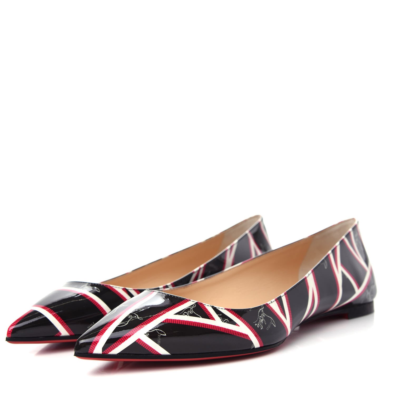 Christian Louboutin Patent Ribbon Ballalla Flats 37.5 Multicolor 3 of 10