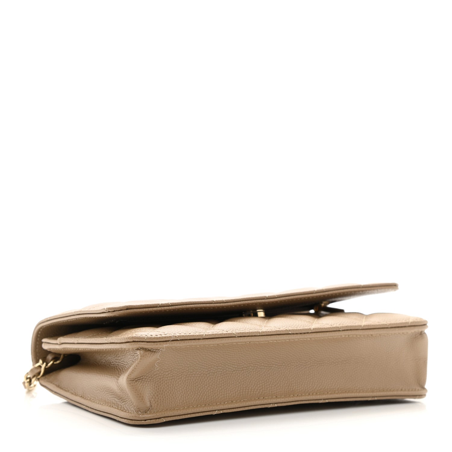 Chanel Caviar Quilted Wallet On Chain WOC Beige 4 of 12