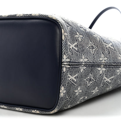 Louis Vuitton Monoglam Neverfull MM Blue 10 of 10