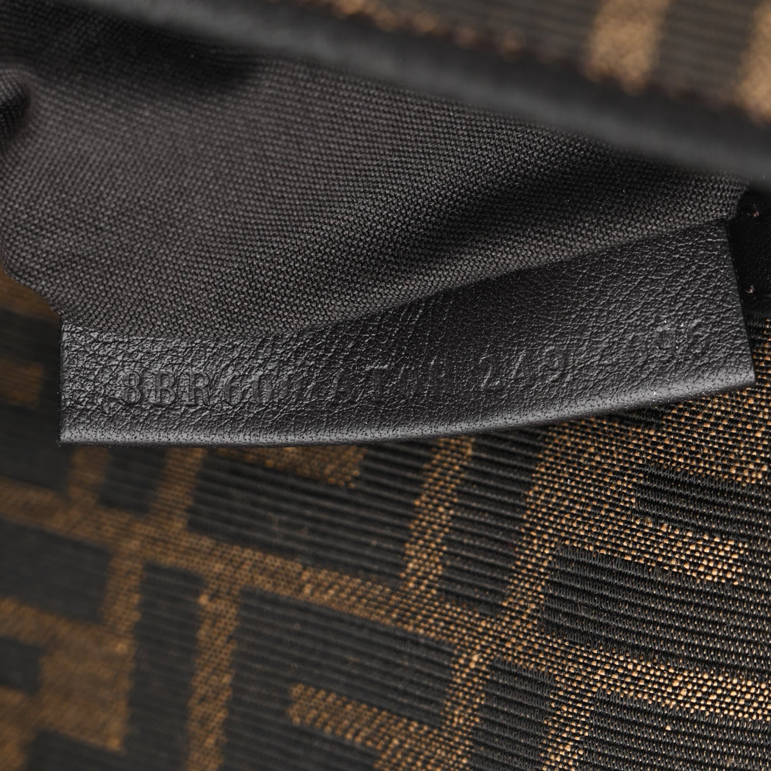 Fendi Fabric Jacquard FF 1974 Medium Baguette Tobacco Moro Black 7 of 10