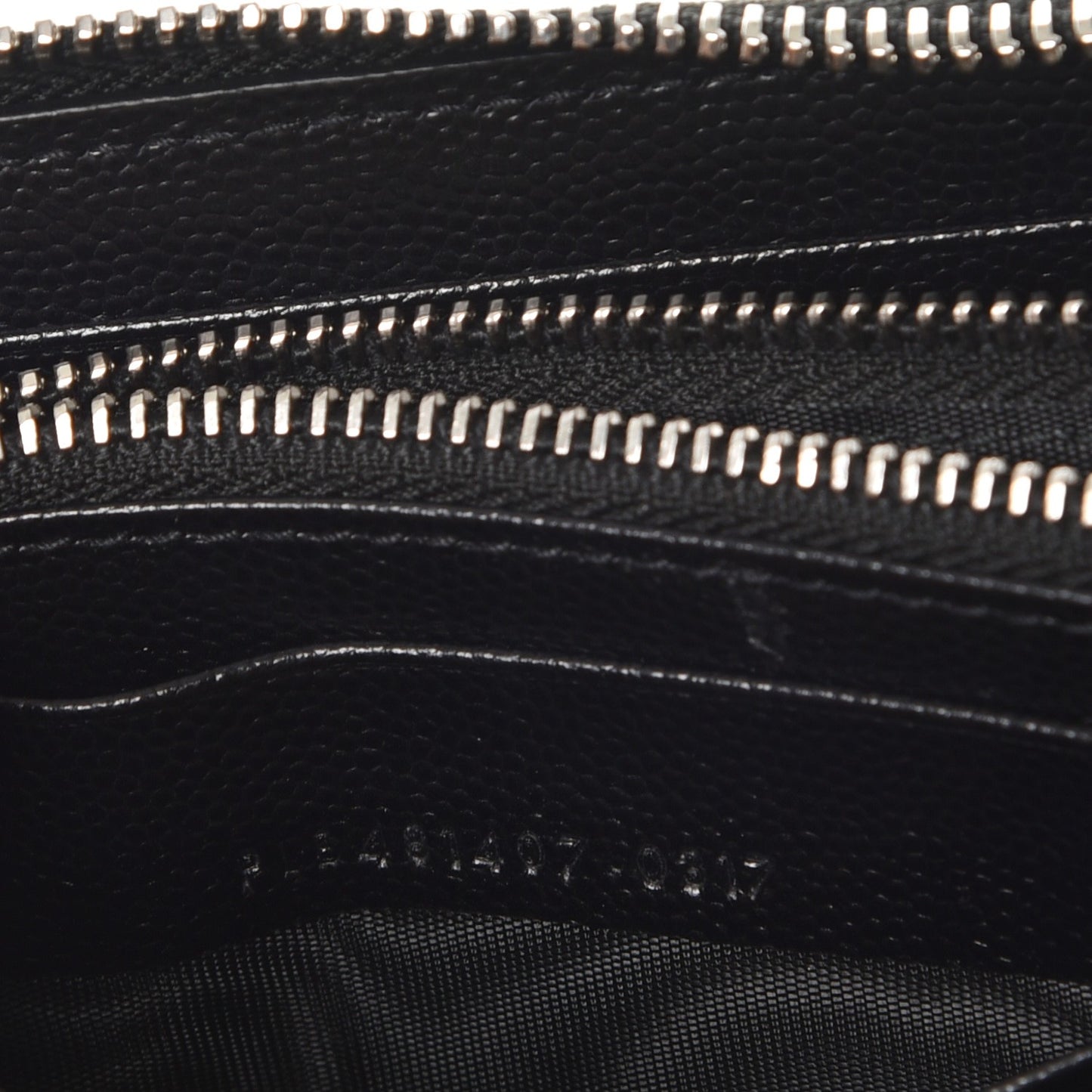Grain De Poudre Matelasse Chevron Monogram Zip Around Wallet Black