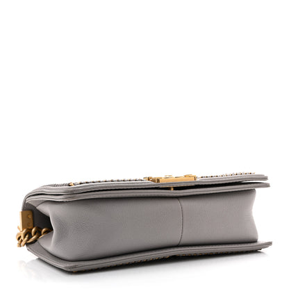 Chanel Caviar Quilted Chain Around Medium Boy Flap Grey 4 of 15