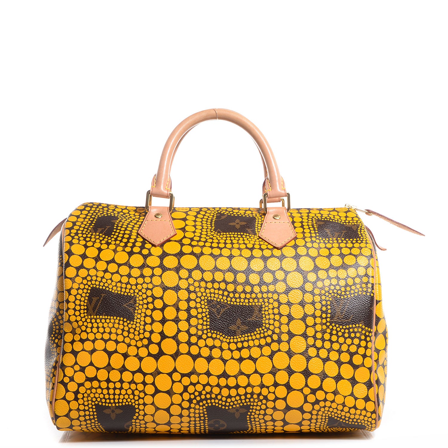 Louis Vuitton Monogram Kusama Town Speedy 30 Yellow 1 of 7
