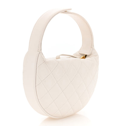 Chanel Caviar Quilted Polly Pocket Pouch Hobo White 2 of 10
