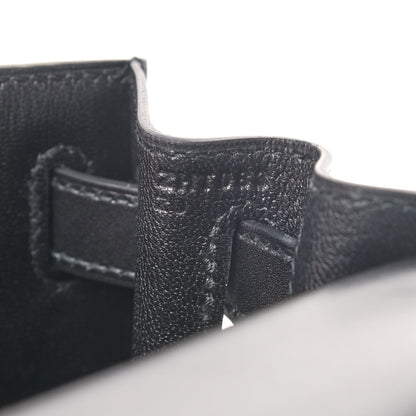 Hermes Tadelakt Kelly Sellier 28 Black 6 of 7