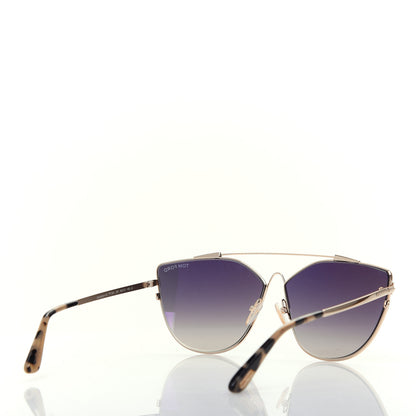 Tom Ford Metal Jacquelyn 02 Aviator Sunglasses TF563 Gold 4 of 8