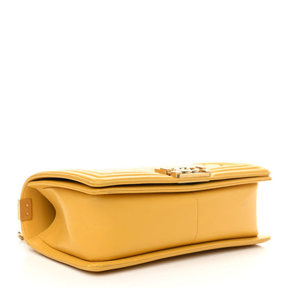 Chanel Calfskin Quilted Medium Boy Flap Yellow 4 of 13