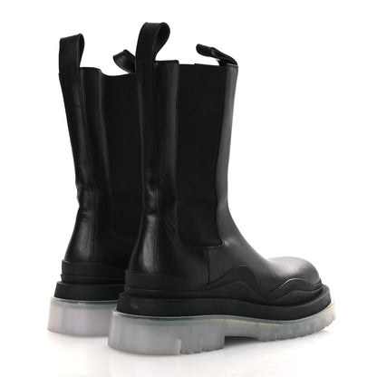 Bottega Veneta Calfskin The Tire Chelsea Boots 39 Black Transparent 5 of 11
