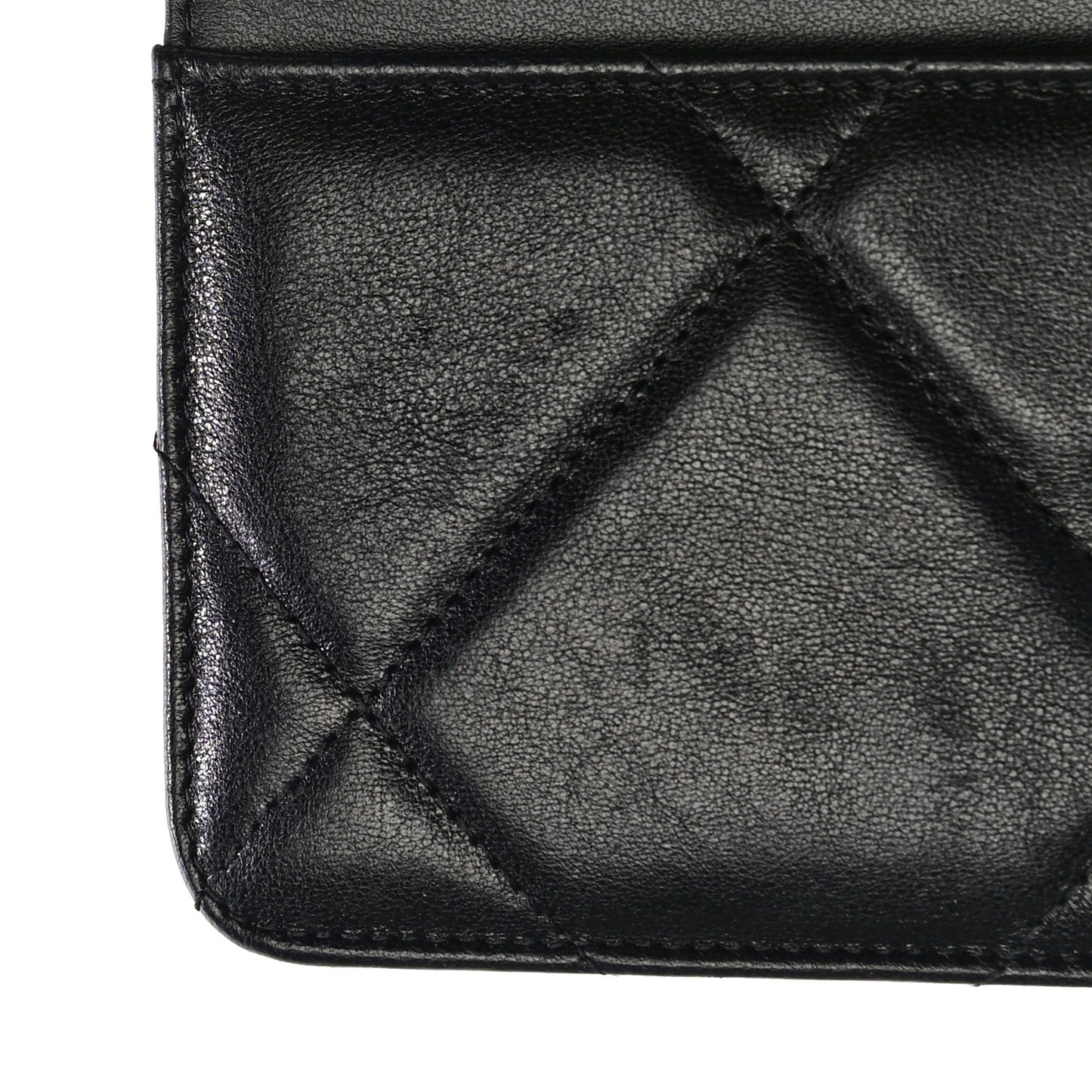 Lambskin Quilted Chanel 19 Wallet On Chain WOC Black