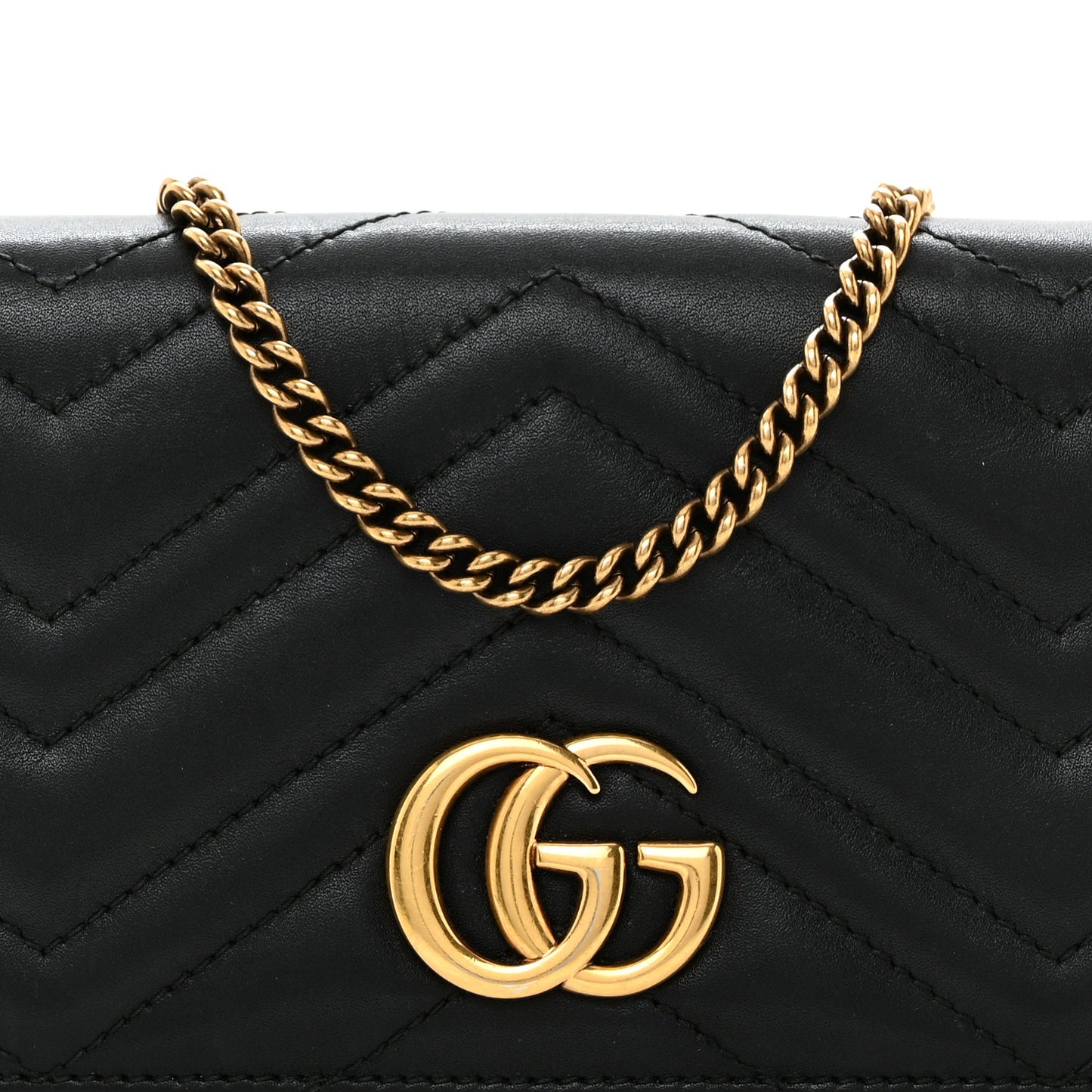 Calfskin Matelasse GG Marmont Mini Bag Black