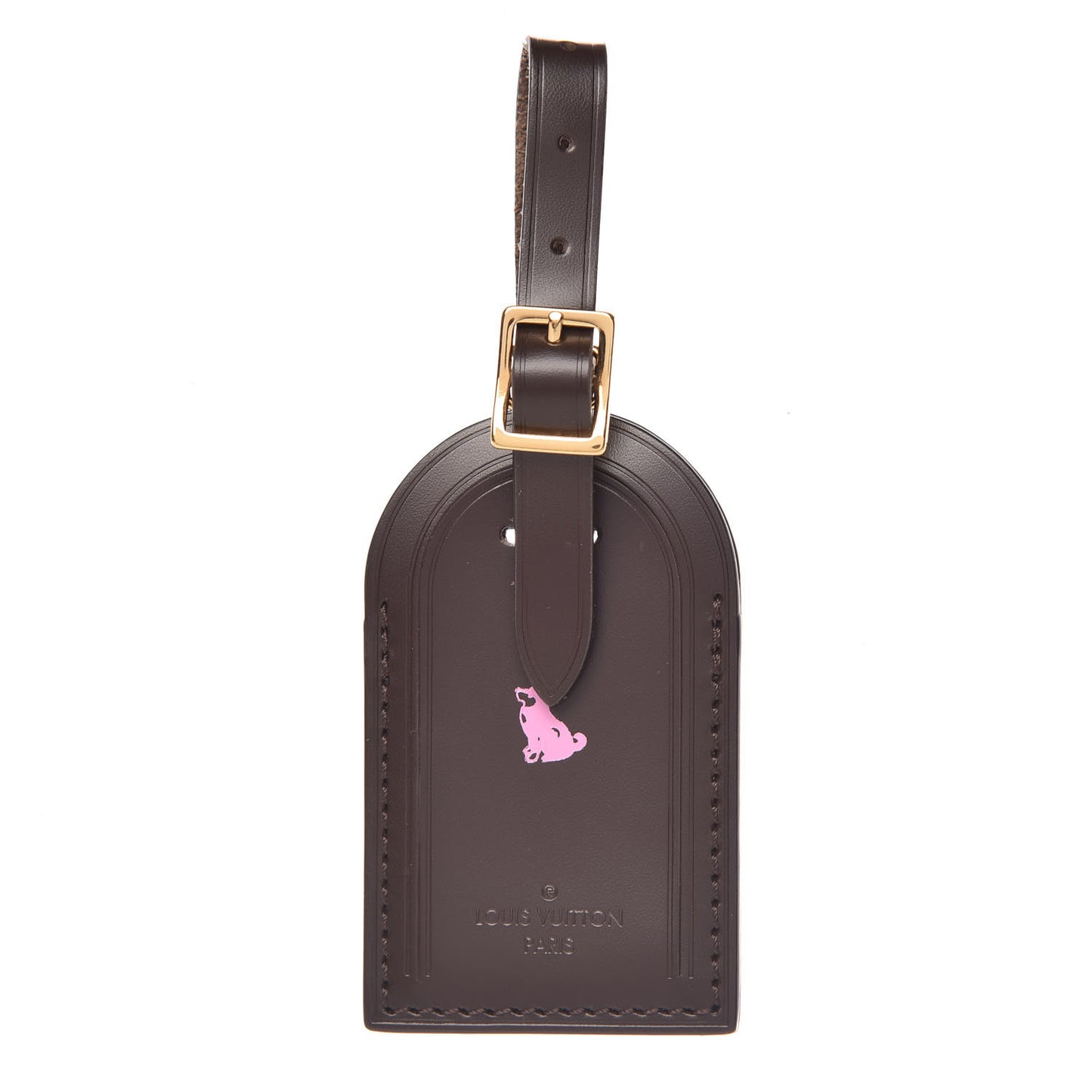Calfskin Luggage Tag Ebene